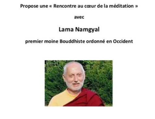 Rencontre au coeur de la méditation le 8 mai 2018